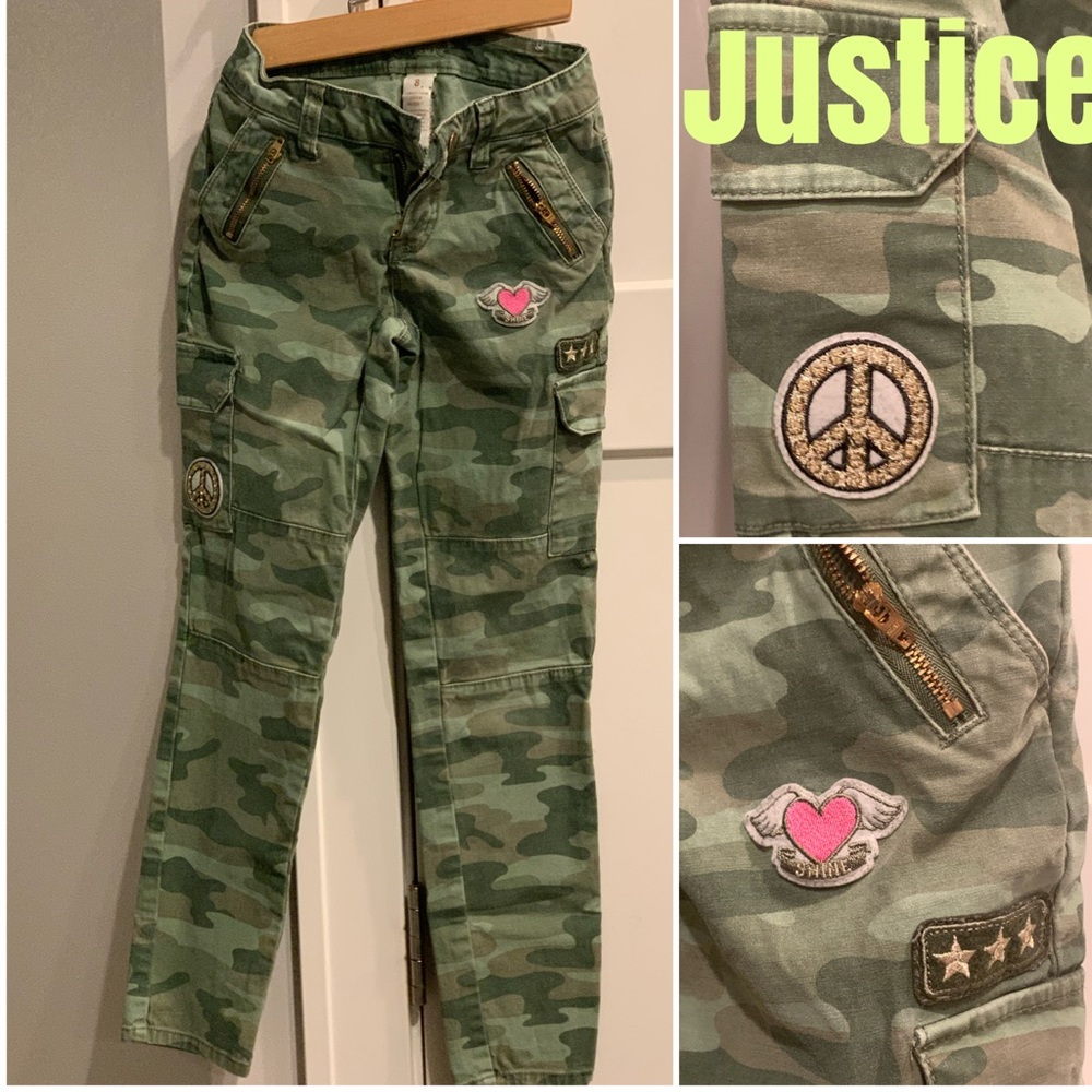 Girls JUSTICE CAMOUFLAGE SZ 8 pants